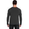 GYS Bamboo Viscose Men’s Long Sleeve Shirts Casual Crew Neck Pajama Tops(Black Melange)