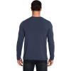 GYS Bamboo Viscose Men’s Long Sleeve Shirts Casual Crew Neck Pajama Tops(Dark Blue)