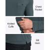 GYS Bamboo Viscose Men’s Long Sleeve Shirts Casual Crew Neck Pajama Tops(Dark Green)