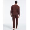 GYS Bamboo Viscose Men’s Pajama Sets Long Sleeve Henley Neck Casual Sleep Set with Pockets(Ficus Red)