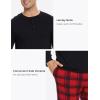 GYS Bamboo Viscose Men’s Pajama Sets Long Sleeve Henley Neck Casual Sleep Set with Pockets(Red Plaid)