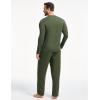 GYS Bamboo Viscose Men’s Pajama Sets Long Sleeve Plaid Loungewear Sets with Pockets(Army Green)