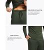 GYS Bamboo Viscose Men’s Pajama Sets Long Sleeve Plaid Loungewear Sets with Pockets(Army Green)