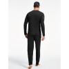 GYS Bamboo Viscose Men’s Pajama Sets Long Sleeve Plaid Loungewear Sets with Pockets(Black)