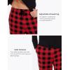 GYS Bamboo Viscose Men’s Pajama Sets Long Sleeve Plaid Loungewear Sets with Pockets(Black/Red Plaid)