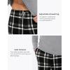 GYS Bamboo Viscose Men’s Pajama Sets Long Sleeve Plaid Loungewear Sets with Pockets(Heather Grey/Plaid)