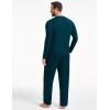 GYS Bamboo Viscose Men’s Pajama Sets Long Sleeve Plaid Loungewear Sets with Pockets(Indigo)