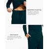 GYS Bamboo Viscose Men’s Pajama Sets Long Sleeve Plaid Loungewear Sets with Pockets(Indigo)