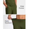 GYS Bamboo Viscose Men’s Pajama Sets Short Sleeve Crew Neck Lounge Sets with Pockets(Army Green)