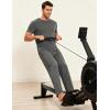 GYS Bamboo Viscose Men’s Pajama Sets Short Sleeve Crew Neck Lounge Sets with Pockets(Dark Heather Grey)