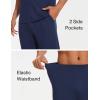 GYS Bamboo Viscose Men’s Pajama Sets Short Sleeve Crew Neck Lounge Sets with Pockets(Deep Blue)