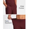 GYS Bamboo Viscose Men’s Pajama Sets Short Sleeve Crew Neck Lounge Sets with Pockets(Ficus Red)