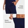 GYS Bamboo Viscose Men’s Pajama Sets Short Sleeve Crew Neck Lounge Sets with Pockets(Navy)