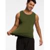 GYS Bamboo Viscose Mens Tank Top, Casual Sleeveless Undershirt, Quick Dry Lightweight Muscle Shirts, Soft Men’s Pajama Tops(Army Green)