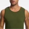 GYS Bamboo Viscose Mens Tank Top, Casual Sleeveless Undershirt, Quick Dry Lightweight Muscle Shirts, Soft Men’s Pajama Tops(Army Green)