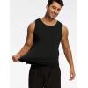 GYS Bamboo Viscose Mens Tank Top, Casual Sleeveless Undershirt, Quick Dry Lightweight Muscle Shirts, Soft Men’s Pajama Tops(Black)