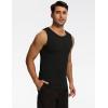 GYS Bamboo Viscose Mens Tank Top, Casual Sleeveless Undershirt, Quick Dry Lightweight Muscle Shirts, Soft Men’s Pajama Tops(Black)