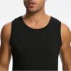 GYS Bamboo Viscose Mens Tank Top, Casual Sleeveless Undershirt, Quick Dry Lightweight Muscle Shirts, Soft Men’s Pajama Tops(Black)