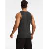 GYS Bamboo Viscose Mens Tank Top, Casual Sleeveless Undershirt, Quick Dry Lightweight Muscle Shirts, Soft Men’s Pajama Tops(Black Melange)