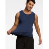 GYS Bamboo Viscose Mens Tank Top, Casual Sleeveless Undershirt, Quick Dry Lightweight Muscle Shirts, Soft Men’s Pajama Tops(Deep Blue)