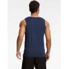 GYS Bamboo Viscose Mens Tank Top, Casual Sleeveless Undershirt, Quick Dry Lightweight Muscle Shirts, Soft Men’s Pajama Tops(Deep Blue)