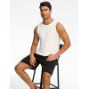 GYS Bamboo Viscose Mens Tank Top, Casual Sleeveless Undershirt, Quick Dry Lightweight Muscle Shirts, Soft Men’s Pajama Tops(White)