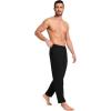 GYS Bamboo-Derived Viscose Men’s Pajama Pants Soft Lounge Pants with Pockets(Black)