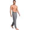 GYS Bamboo-Derived Viscose Men’s Pajama Pants Soft Lounge Pants with Pockets(Dark Heather Grey)