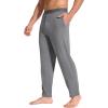 GYS Bamboo-Derived Viscose Men’s Pajama Pants Soft Lounge Pants with Pockets(Dark Heather Grey)