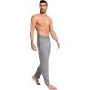GYS Bamboo-Derived Viscose Men’s Pajama Pants Soft Lounge Pants with Pockets(Heather Grey)