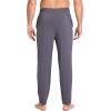 GYS Bamboo-Derived Viscose Men’s Pajama Pants Soft Lounge Pants with Pockets(Reddish Grey)