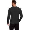 GYS Bamboo-Derived Viscose Men’s Pajama Top Soft Long Sleeve Sleep T-Shirt(Black)