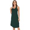 GYS Long Nightgown for Women – Viscose Made from Bamboo, Soft Sleeveless Sleep Shirt Summer Racerback Sleep Dress(Dark Green)