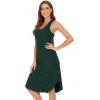 GYS Long Nightgown for Women – Viscose Made from Bamboo, Soft Sleeveless Sleep Shirt Summer Racerback Sleep Dress(Dark Green)