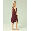 GYS Long Nightgown for Women – Viscose Made from Bamboo, Soft Sleeveless Sleep Shirt Summer Racerback Sleep Dress(Ficus Red)
