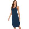 GYS Long Nightgown for Women – Viscose Made from Bamboo, Soft Sleeveless Sleep Shirt Summer Racerback Sleep Dress(Ink Blue)