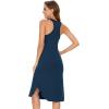 GYS Long Nightgown for Women – Viscose Made from Bamboo, Soft Sleeveless Sleep Shirt Summer Racerback Sleep Dress(Ink Blue)