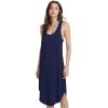 GYS Long Nightgown for Women – Viscose Made from Bamboo, Soft Sleeveless Sleep Shirt Summer Racerback Sleep Dress(Navy)