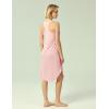 GYS Long Nightgown for Women – Viscose Made from Bamboo, Soft Sleeveless Sleep Shirt Summer Racerback Sleep Dress(Pink)