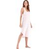 GYS Long Nightgown for Women – Viscose Made from Bamboo, Soft Sleeveless Sleep Shirt Summer Racerback Sleep Dress(Pink and White Stripe)