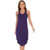 GYS Long Nightgown for Women – Viscose Made from Bamboo, Soft Sleeveless Sleep Shirt Summer Racerback Sleep Dress(Purple)
