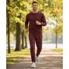 GYS Men’s Casual Athletic Tracksuit – Long Sleeve 2-Piece Running and Jogging Sweat Set(Chocolate)