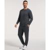 GYS Men’s Casual Athletic Tracksuit – Long Sleeve 2-Piece Running and Jogging Sweat Set(Dark Grey)