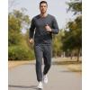 GYS Men’s Casual Athletic Tracksuit – Long Sleeve 2-Piece Running and Jogging Sweat Set(Dark Grey)