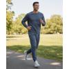 GYS Men’s Casual Athletic Tracksuit – Long Sleeve 2-Piece Running and Jogging Sweat Set(Grayish Blue)