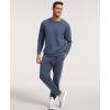 GYS Men’s Casual Athletic Tracksuit – Long Sleeve 2-Piece Running and Jogging Sweat Set(Grayish Blue)