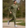 GYS Men’s Casual Athletic Tracksuit – Long Sleeve 2-Piece Running and Jogging Sweat Set(Olive)