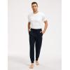 GYS Men’s Pajama Pants Bamboo Viscose Soft Joggers Sleep Bottoms with Drawstring and Pockets(Black)
