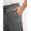 GYS Men’s Pajama Pants Bamboo Viscose Soft Joggers Sleep Bottoms with Drawstring and Pockets(Dark Heather Grey)