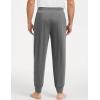 GYS Men’s Pajama Pants Bamboo Viscose Soft Joggers Sleep Bottoms with Drawstring and Pockets(Dark Heather Grey)